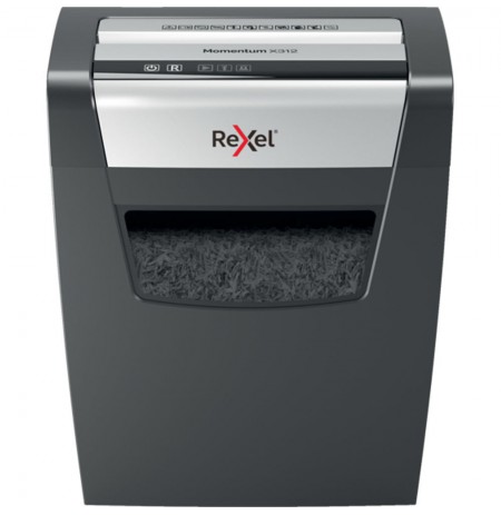 Rexel Momentum X410 paper shredder Particle-cut shredding Black, Grey