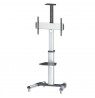 Manhattan TV & Monitor Mount, Trolley Stand, 1 screen, Screen Sizes: 37-65", Silver, VESA 200x200 to 600x400mm, Max 50kg, LFD,