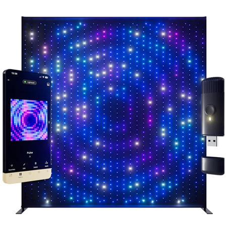 Twinkly | Lightwall Smart LED Backdrop Wall 2.6 x 2.7 m | RGB, 16.8 million colors