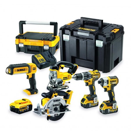 DEWALT set COMBO 18V DCD796+DCF887+DCS39+DCS331+DCL050) 3x5,0Ah TSTAK DCK551P3T