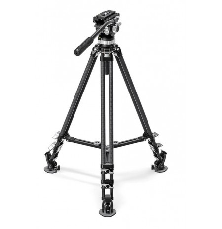 Leofoto LVC-253C+BV-15 Dual-Tube Video Tripod with Fluid Head Set