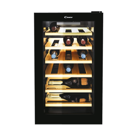 Candy Wine Cooler | CWCEL 210/NF | Energy efficiency class G | Free standing | Bottles capacity 21 | Black