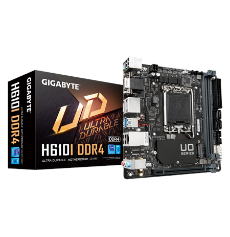 Gigabyte H610I | Processor family Intel | Processor socket LGA1700 | DDR4 DIMM | Supported hard disk drive interfaces M.2, SATA 