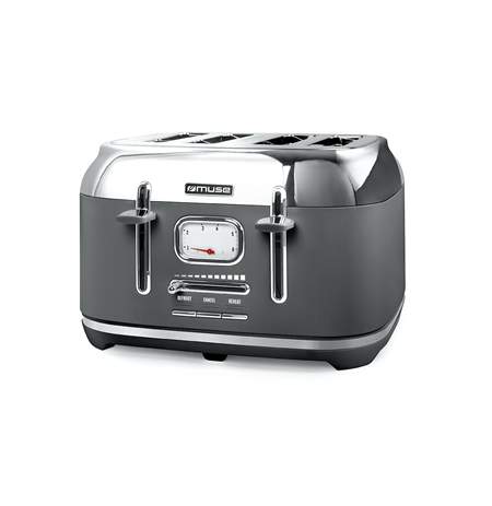 Muse Bread Toaster | MS-131DG | Power 1800 W | Number of slots 4 | Housing material Stainless Steel