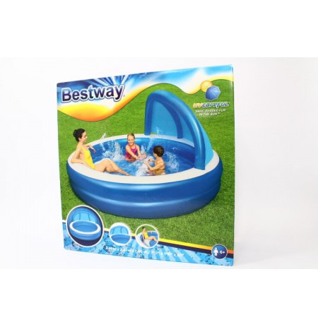 Inflatable pool 241x241x140cm with roof 54337