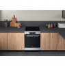 Hotpoint HS68IQ8CHX/E Freestanding cooker Electric Zone induction hob Stainless steel A