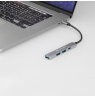 Tellur 4in1 USB-C 3.1 Hub Aluminum, Grey