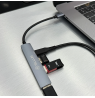 Tellur 4in1 USB-C 3.1 Hub Aluminum, Grey