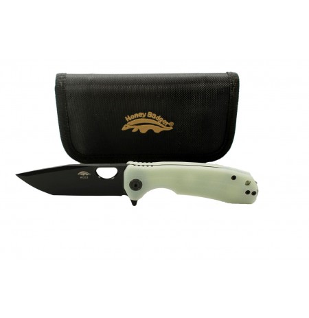 Honey Badger Tanto Medium Black DLC Jade Knife