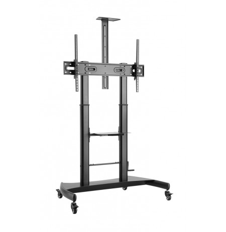 HEIGHT ADJUSTABLE PRO TV CART/UP TO 100IN SIZE DISPLAY