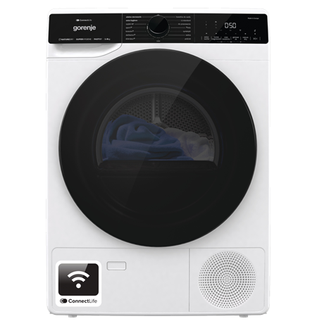 Dryer Machine | DPNA83WIFI | Energy efficiency class A+++ | Front loading | 8 kg | LED | Depth 62.5 cm | Wi-Fi | White