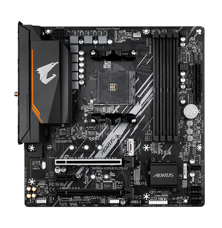 B550M AORUS ELITE AXG13 | Processor family AMD | Processor socket AM4 | DDR4 | Number of SATA connectors 4