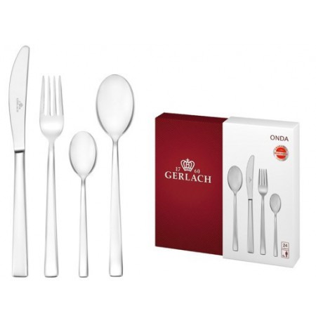 Gerlach Cutlery Set 24 Pcs Onda Box Stainless Steel