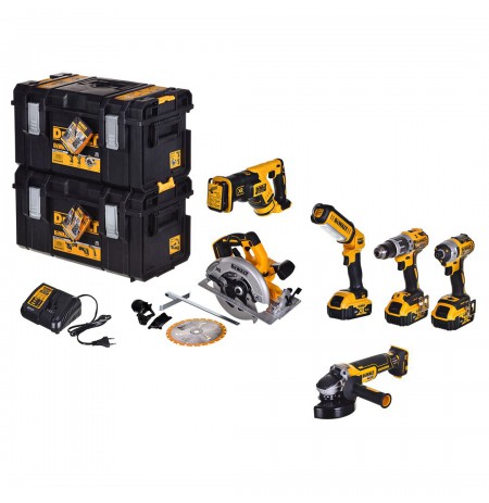 POWER TOOL COMBO KIT DEWALT DCK623P3-QW (DCF887+DCS367+DCG405+DCS570+DCD796+DCL050)