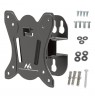 Maclean MC-415 TV Monitor Wall Mount 13"-32" 30kg Tilt Rotate max. VESA 100x100 30kg Black Slim Universal Powder Coated