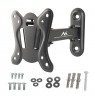 Maclean MC-416 TV Monitor Wall Mount 13"-32" 30kg Tilt Rotate max. VESA 100x100 Black Powder Coating LED OLED LCD Universal