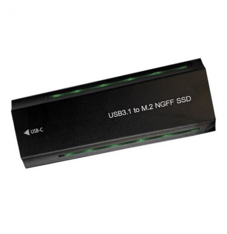 Ultra M.2 PCIe NGFF/NVMe SSD dėklas USB3.2, 20Gbps, RGB