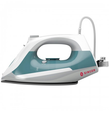 SINGER Steam Choice 1.0 Dry and  Steam iron Ceramic soleplate 2200 W Aqua colour, White