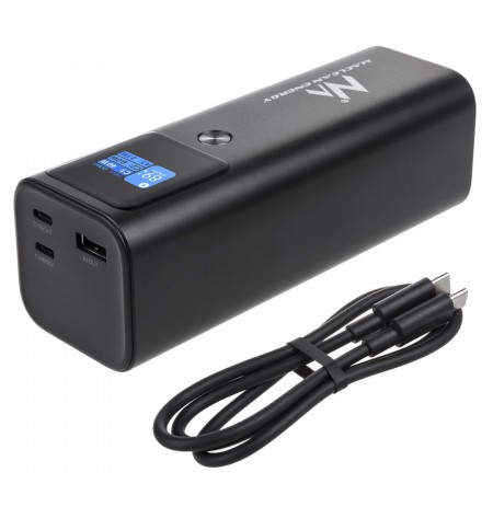 Maclean Mobile Power Bank, 24600mAh, Power Delivery (PD) 140W, Fast/Quick/Super Charge, 88.56Wh, 2x Type-C, USB, MCE335