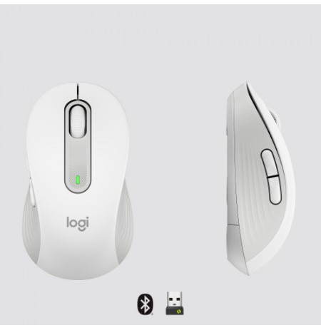 Pelė belaidė Logitech M650 L, Baltos spalvos