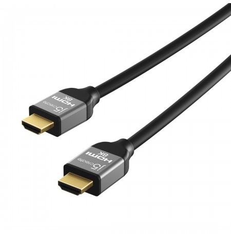 J5create Ultra High Speed 8K UHD HDMI Cable (HDMI M - HDMI M, 2m, colour black) JDC53-N