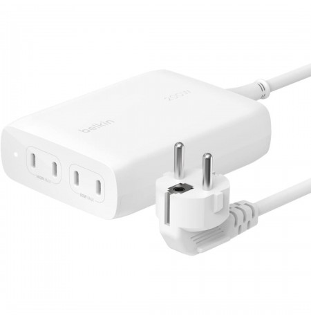 BELKIN WALL CHARGER 4X PORT USB-C GAN 200W, WHITE