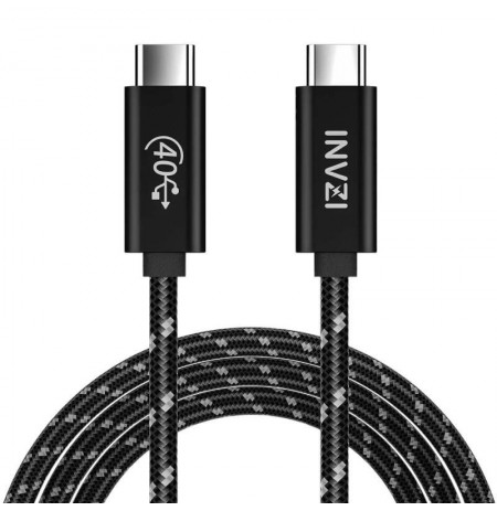 Cable USB-C / USB4.0, INVZI, INVUSB4, Gen3, 240W, 40Gbps, 2m (black)