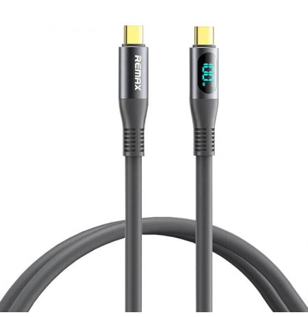 Cable USB-C USB-C Remax Zisee, RC-C032, 1,2m, 100W, (grey)