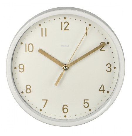 Hama 00186302 Golden Desk Clock Quiet White