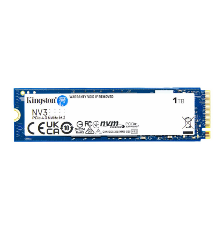 Kingston SSD | NV3 | 1000 GB | SSD form factor M.2 2280 | Solid-state drive interface PCIe NVMe Gen 4.0 (x4) | Read speed 6000 M