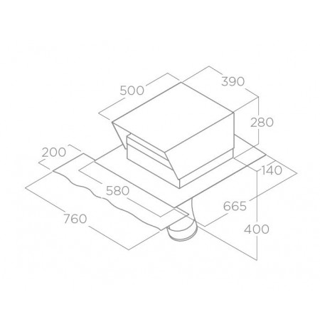 Gartraukio priedas ELICA GME external motor for INCLINED ROOF