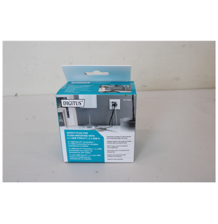 SALE OUT. DIGITUS Safety Plug for Flush Mounting with 1 x USB Type-C