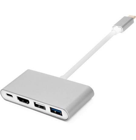 Adapteris USB C - HDMI, 4xUSB 2.0/3.0, USB C