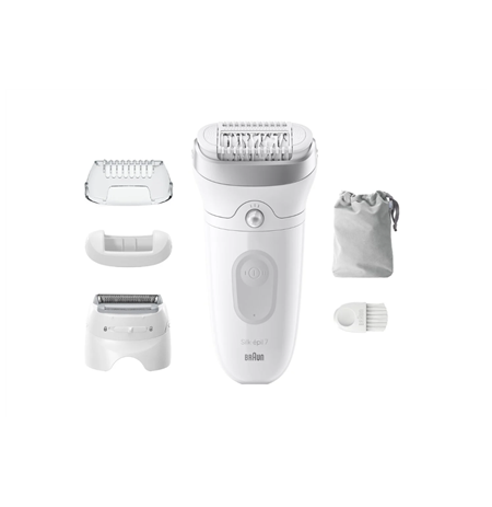 Braun Epilator | SE7-041 Silk épil 7 | Number of power levels 2 | Wet & Dry | White/Silver