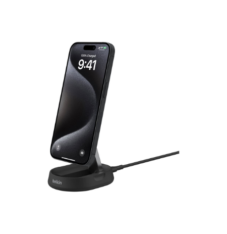 Belkin | Adjustable Wireless Magnetic Charging Station with Qi2 (15W) | WIA008vfBK