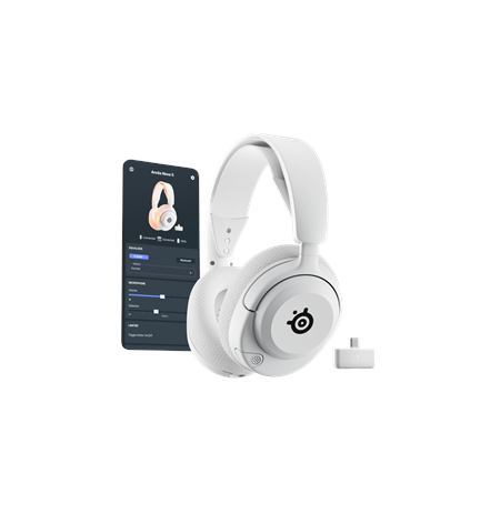 SteelSeries Gaming Headset | Arctis Nova 5 | Bluetooth | Over-ear | Microphone | Noise canceling | Wireless | White