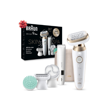 Braun Epilator | SES9-481 Silk épil 9 Flex 3D | Operating time (max) 50 min | Number of power levels 2 | Wet & Dry | White