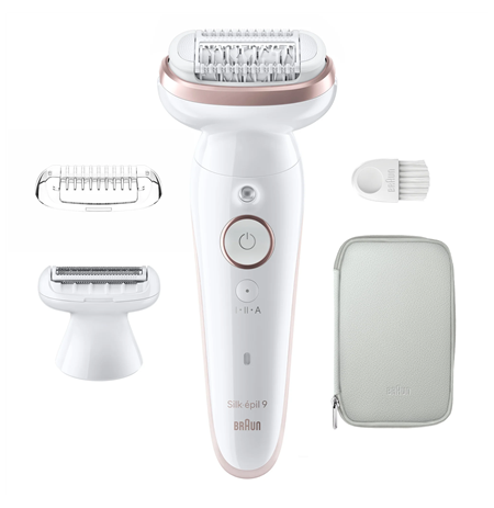 Braun Epilator | SES9-030 Silk épil 9 | Operating time (max) 50 min | Number of power levels 2 | Wet & Dry | White/Rose