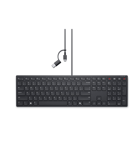 Dell | Collaboration Keyboard | KB525C | Keyboard | Wired | US (QWERTY) | Black | USB-C