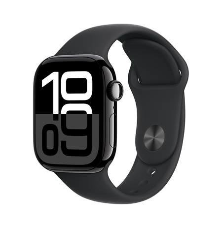 Apple Watch Series 10 | Smart watch | GPS (satellite) | Always-On Retina | Waterproof | Jet Black