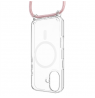 Fixed | MagPure Neck | Back Cover with Lanyard | Apple | iPhone 16 | TPU | Clear, Pink