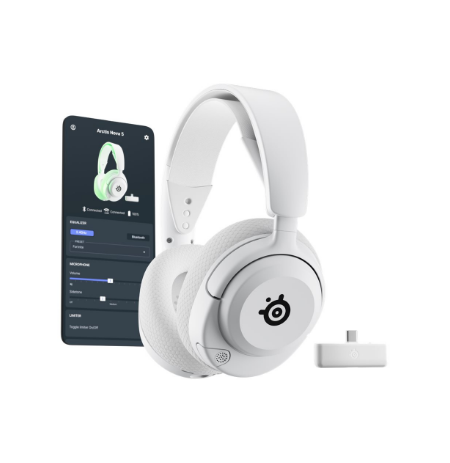 SteelSeries | Gaming Headset | Arctis Nova 5X | Bluetooth | Over-ear | Microphone | Noise canceling | Wireless | White