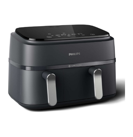 Philips Dual Basket Airfryer | NA351/00 3000 Series | Power 2750 W | Capacity 9 L | Rapid Air technology | Black