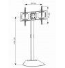 Techly grindų stovas TV LCD/LED/Plazma 32''- 70'' 45kg VESA,  reguliuojamas