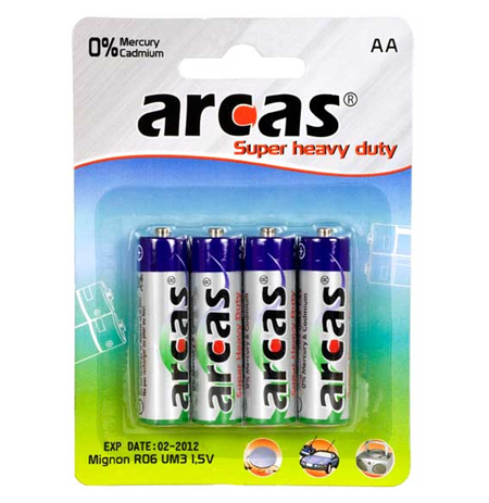 Arcas AA/LR6, Super Heavy Duty, 4 pc(s)