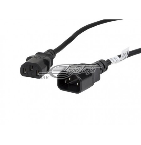 LANBERG POWER CORD EXTENSION C13 -daugiau  C14 VDE, 1.8M