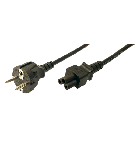 LogiLink® Power cord, safety plug male to IEC C5 female, 1.80m, black ACC 1.8 m