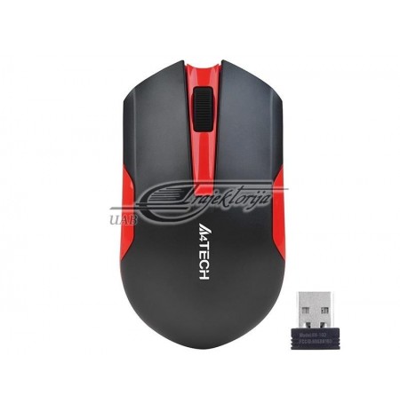 Pelė A4TECH V-TRACK G3-200N-1 Black+Red WRLS