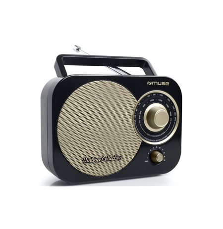 Muse Portable radio M-055RB Black/Gold, AUX in