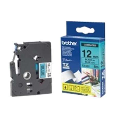 Brother TZ-E531, 12mm black on blue tape Brother